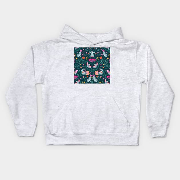 Scandinavian Garden Kids Hoodie by Unalome_Designs